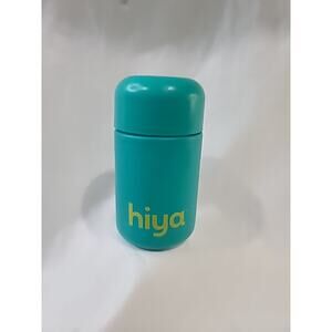 Hiya Vitamin Container Teal Empty Metal